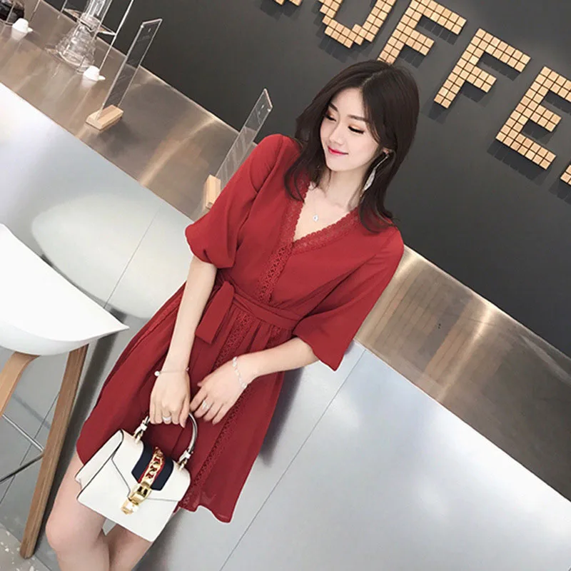 

Light Summer Casual White Lace Mini Dress For Women 2021 Sexy Bodycon Office Ladies Elegant Dresses Short Sleeve Clothes