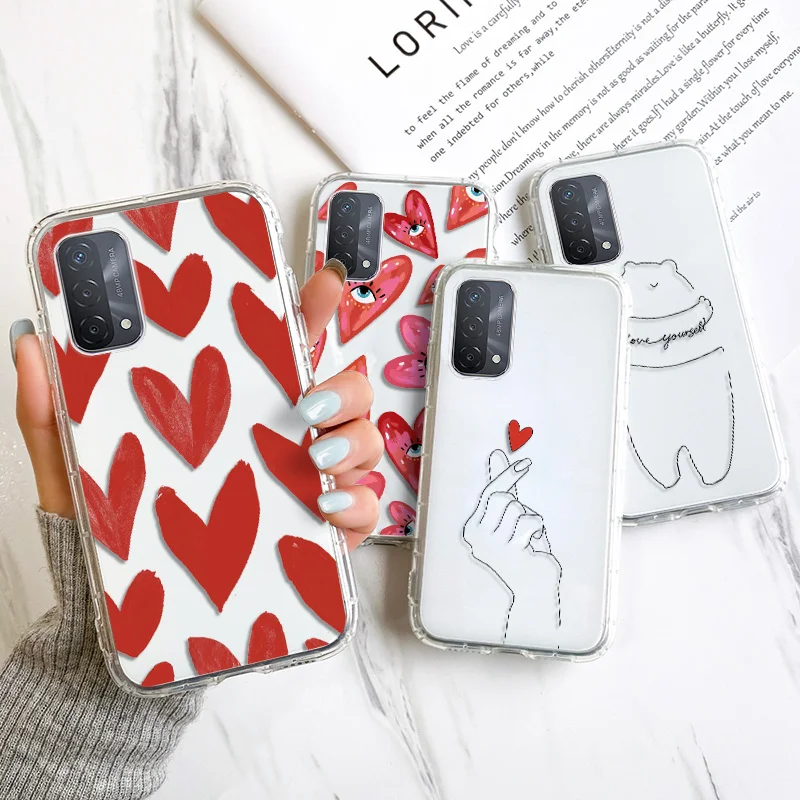 

Clear Phone Case For OPPO A53S Funda OPPO A52 A72 A92 A74 A54 A94 A95 A32 A33 A3S A5s A37 A15 A74 A31 A11 A93 2020 4G 5G Cover