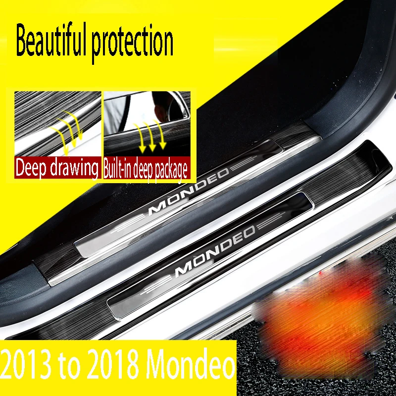 

Suitable for decorative accessories of 13-18 stainless steel welcoming pedals for Ford Mondeo threshold bar