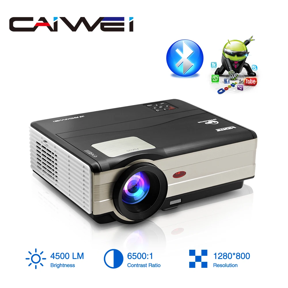 A8AB умный светодиодный проектор для домашнего кинотеатра, Android, wifi, проектор, Bluetooth, Full HD, Projeksiyon, видео для смартфона, телевизора, iPhone, 4000 люмен