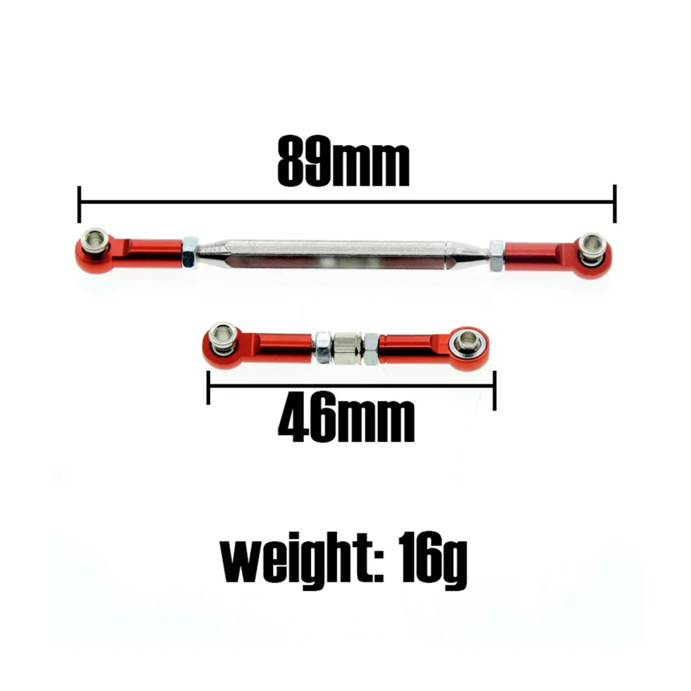 

2pcs/set Metal Steering Rod Replacement Steering Pull Rods for MN D90 99S RC Car DIY Modification Upgrade Parts