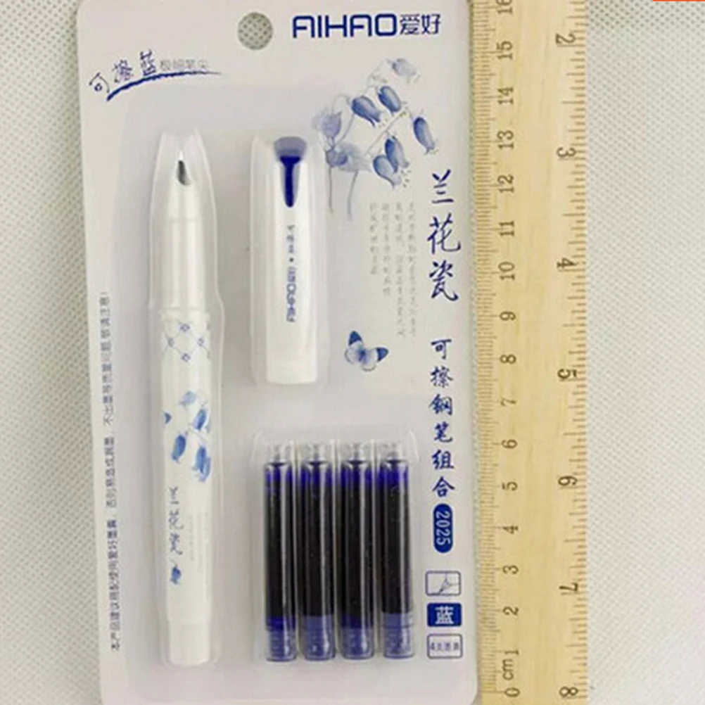 Новый 2016 Винтажный стиль ручка синего цвета для ручек фарфоровый декоративный