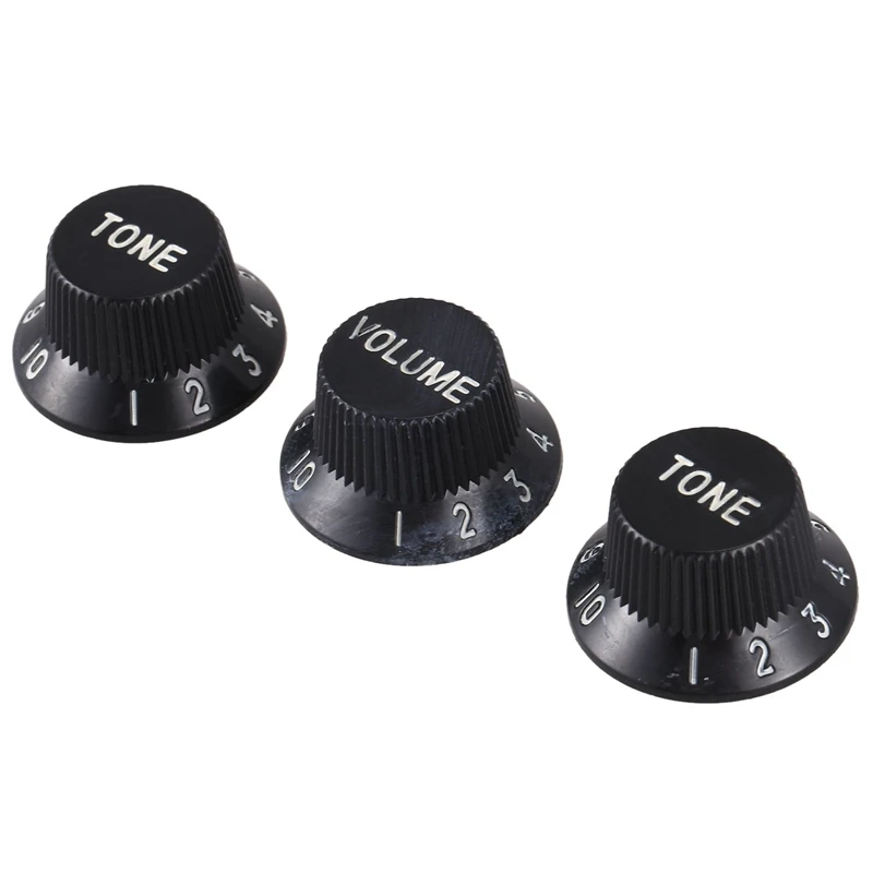 Set of 3 Black speed tone button volume with detail for electric guitar pickup | Спорт и развлечения