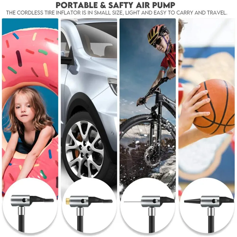 Перезаряжаемый воздушный насос портативный беспроводной электрический Быстрый