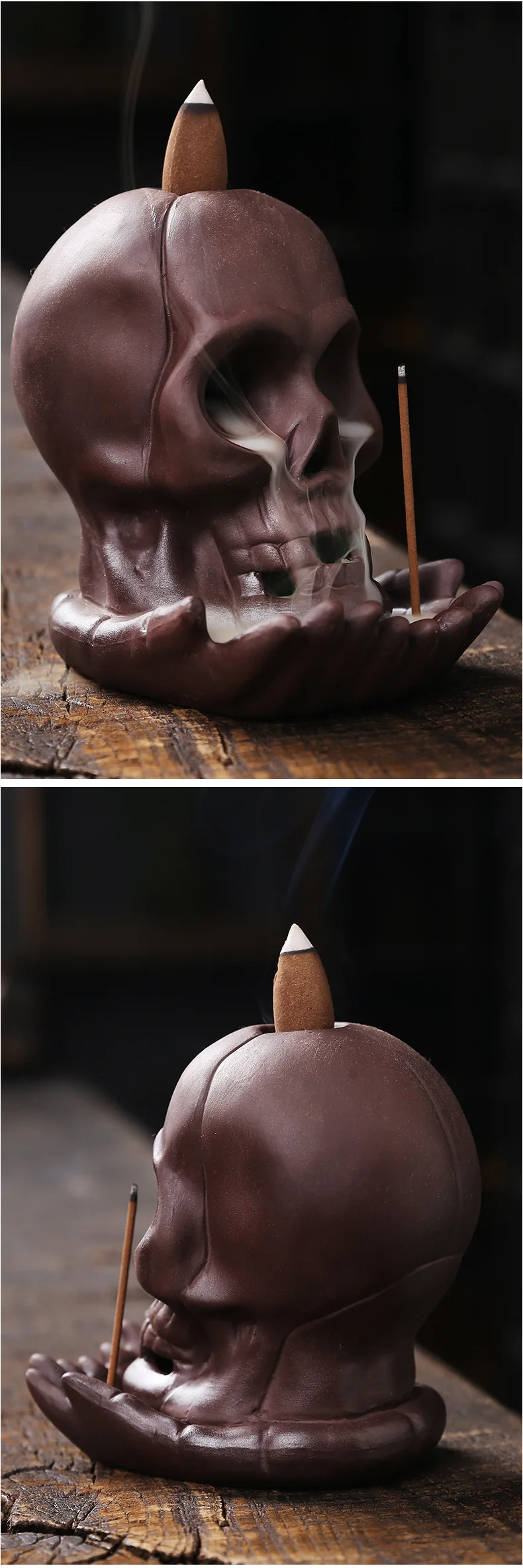 Подставка для благовоний в виде черепа с 20 конусами | Дом и сад