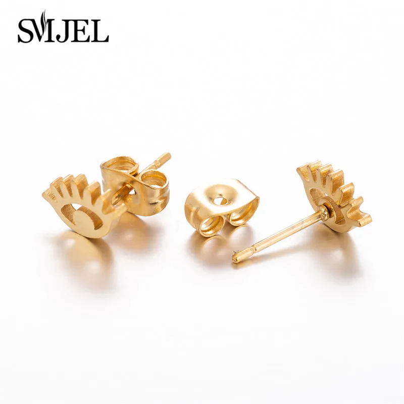 SMJEL миниатюрные серьги из нержавеющей стали серьги-гвоздики в форме милых глаз