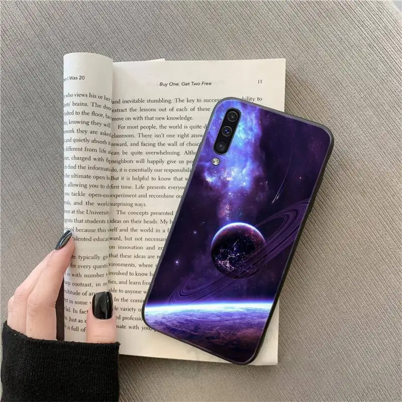 

with moon stars space astronaut Phone Case For Samsung galaxy S 9 10 20 A 10 21 30 31 40 50 51 71 s note 20 j 4 2018 plus