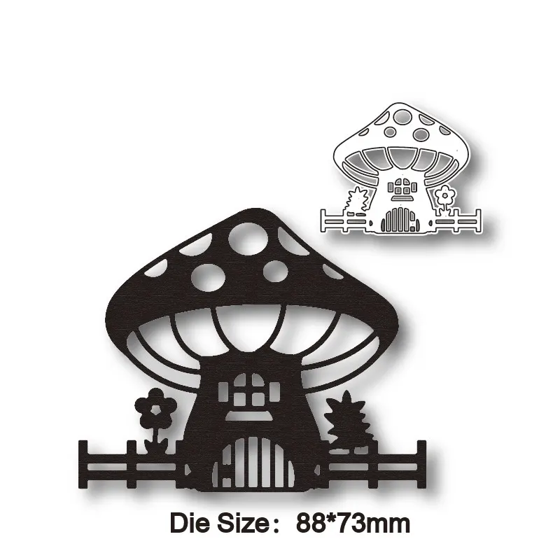 

Гриб дом 2021 Новинка металлическая пресс-форма штампованные штампы украшение фон для альбома поздравительная открытка рукоделие лезвие шта...