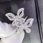 Женское Винтажное кольцо с двойной бабочкой и кристаллами