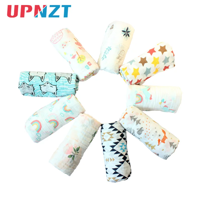 Муслиновое одеяло с новым рисунком для новорожденных s Swaddles Марлевое покрывало