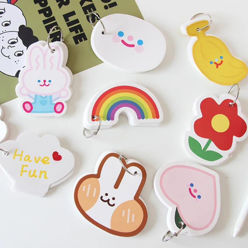 Мультяшные Блокноты с кроликом медведем цветком авокадо Персиком сердцем