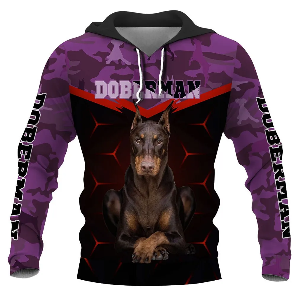 

CLOOCL French Bulldog Men's Hoodies Purple Laser Camouflage Hoodie Casual Long Sleeve Pocket Pullover Tops Harajuku Hooded