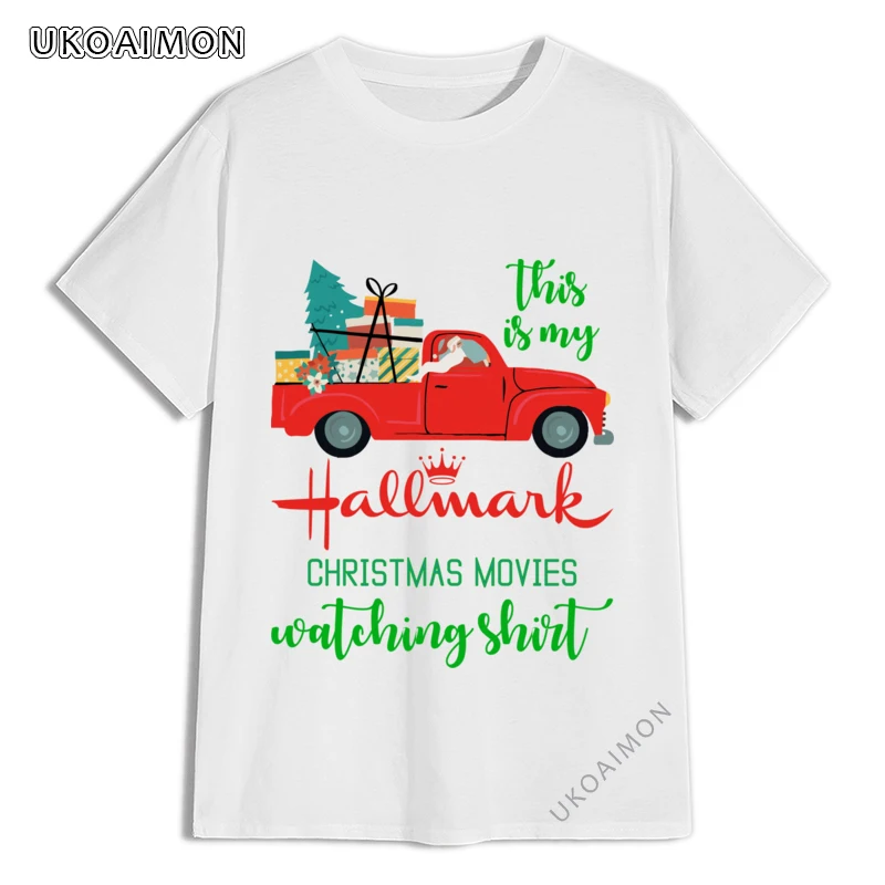 

Hot Sale This Is My Christmas Movie Watching Simple Style Cotton T-Shirt Goth Unisex TShirts Round Neck Print T-Shirts