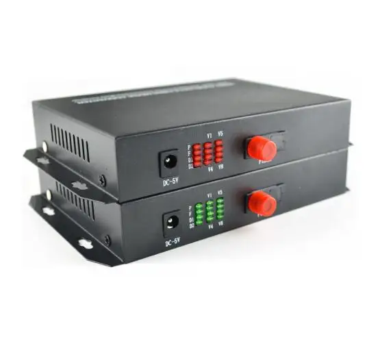 Free Shipping 8 Channel Analog Video Optical Fiber Media Converter Transmitter Receiver for Security System CCTV Cameras | Мобильные