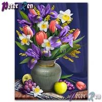 5d landscape color flower diamond painting embroider diy square or round mosaic cross stitch rhinestone modern home decoration