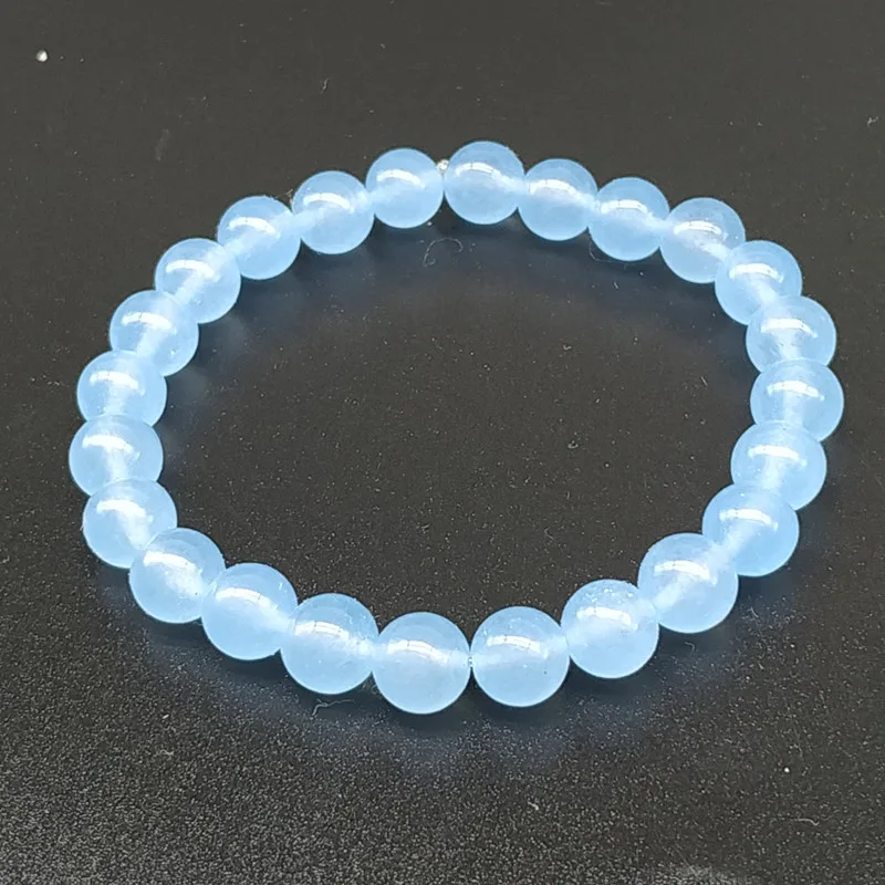 Оптовая продажа браслет с голубым порошком со стразами стрейч эластичный шнур