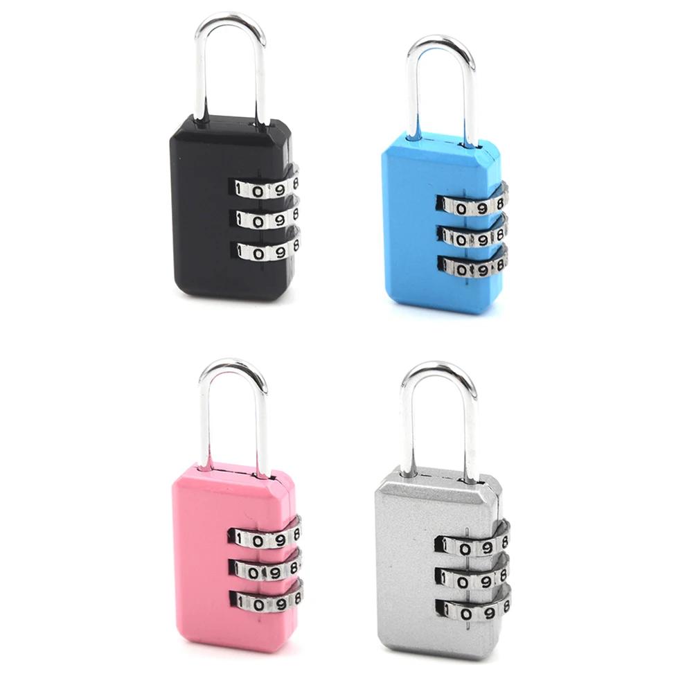 Padlock For School Gym Locker Sheds Suitcase Luggage Password Code Lock 3 Digit Coded Resettable Combination | Обустройство дома