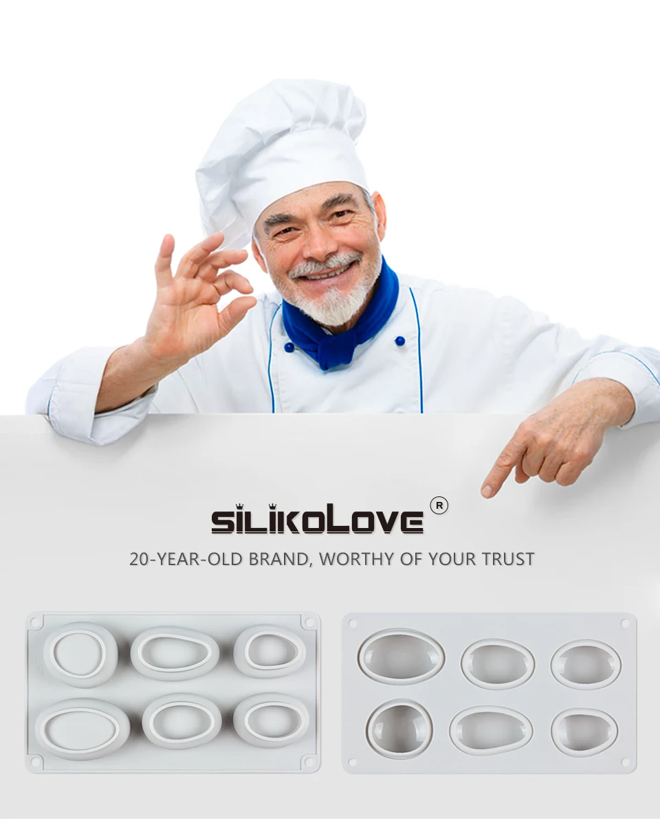 SILIKOLOVE 6 полости 3D Камень мыло, силиконовая форма формы для изготовления мыла DIY ручной работы ремесла формы антипригарные формы