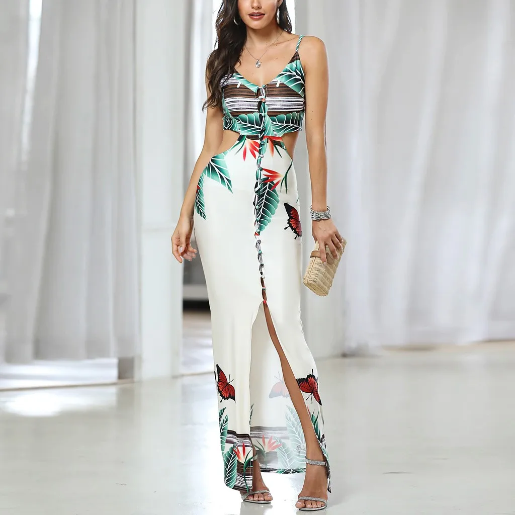 SAGACE горячее платье женские Гавайские Сексуальные Платья с цветочным принтом 2020