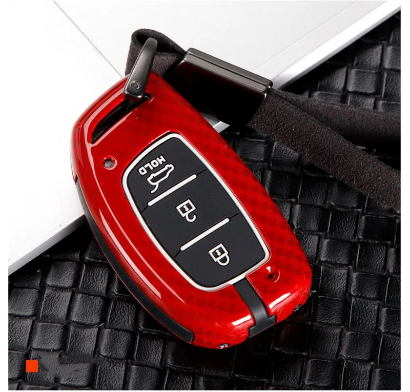 

Чехлы для смарт-ключей из углеродного волокна, аксессуары, чехол для стайлинга для Hyundai Verna Sonata Elantra Tucson, защитный чехол для автомобиля