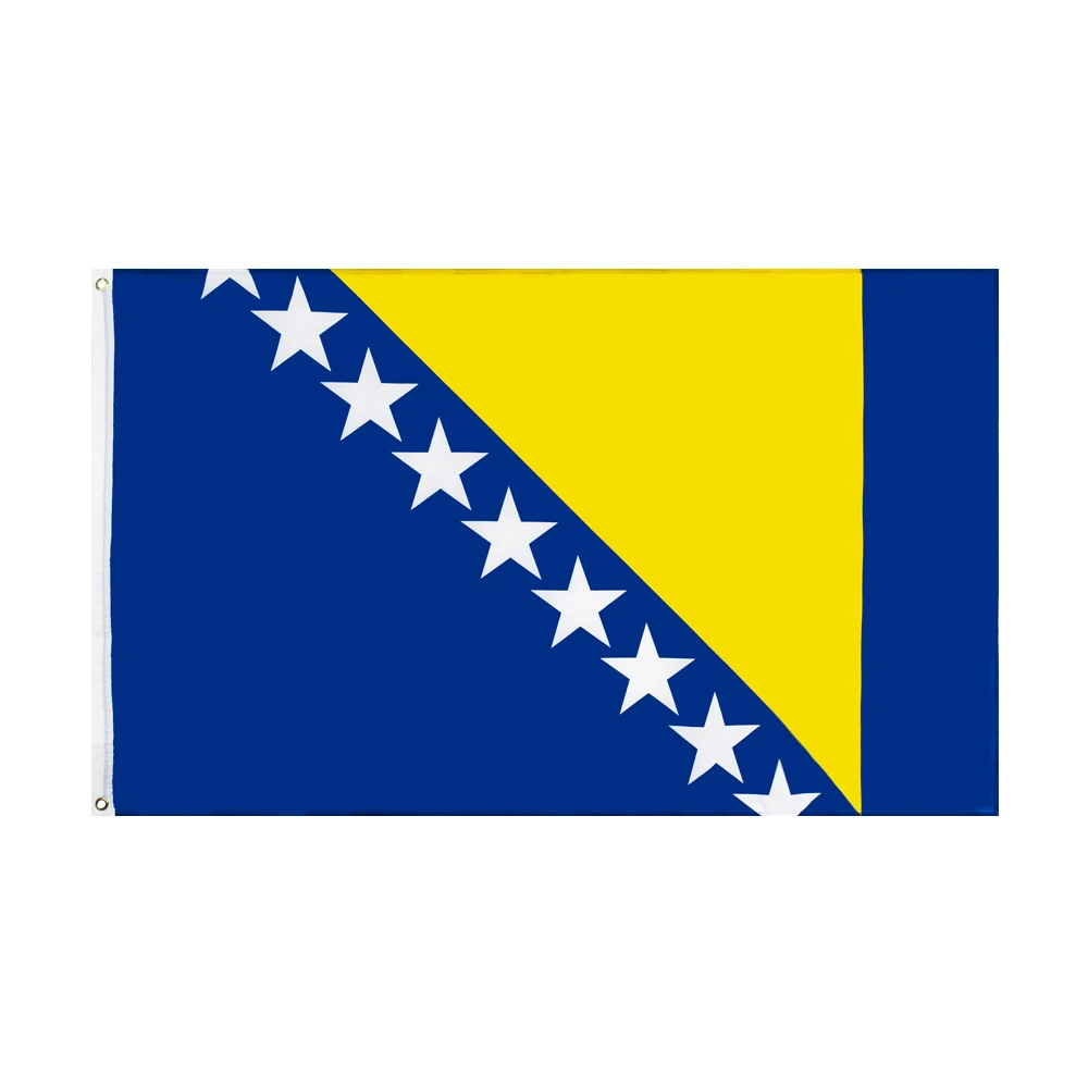 Флаг 60x90 90x150 см БиГ Босна Европа Босния и задняя звезда для украшения | Дом сад