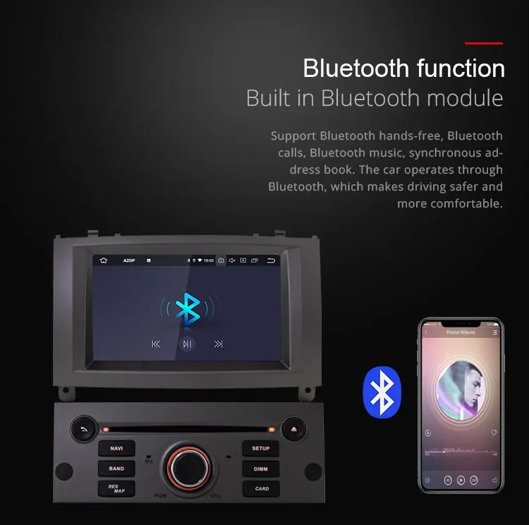 TOPBSNA Android 9,0 автомобильный dvd-плеер для peugeot 407 2004-2010 wifi автомобильный мультимедийный плеер 1 Din gps Navi Радио автомобильный стерео