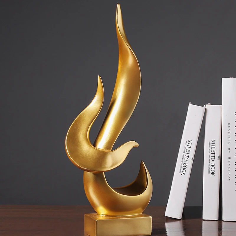 

Креативная полимерная скульптура в форме пламени, домашний декор, гостиная, винное украшение, современное искусство, пламя, статуя, ремесла