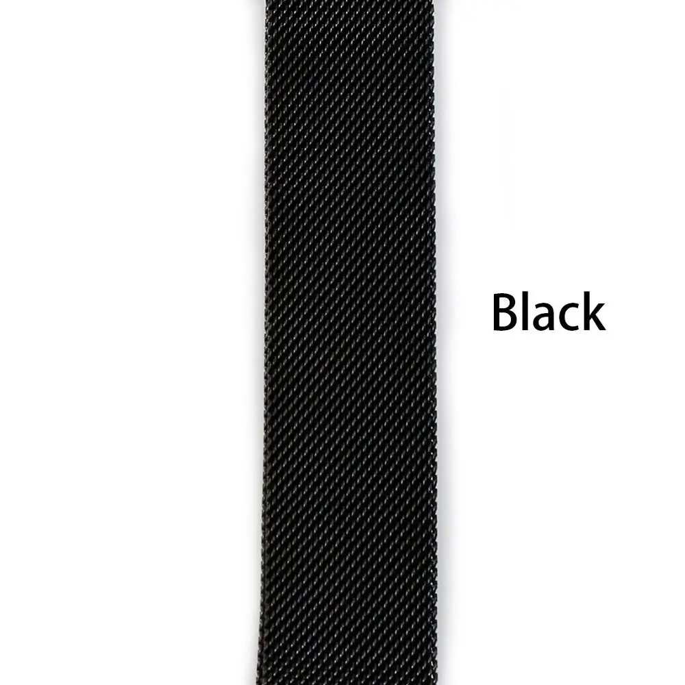 Black DIMU Миланский Браслет, Браслет для наручных часов Apple Watch, версии 5/4/3/2/1 38 мм 42 мм Нержавеющая сталь ремешок для наручных часов iWatch, 40 мм, длина-44 мм, ремешок для часов - Цвет ремешка: Black