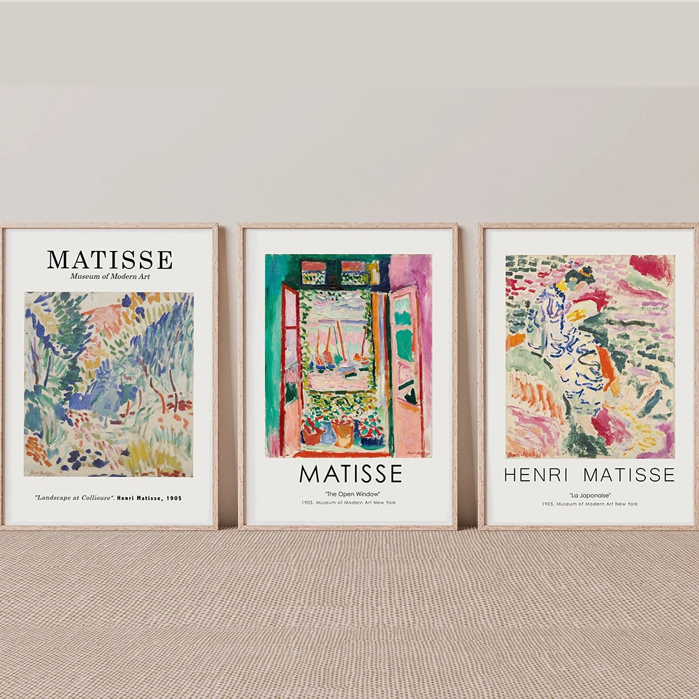 

Matisse Poster Museum of Modern Art New York Canvas Painting Minimalist Wall Art Print Modern Picture For Living Room Home Decor