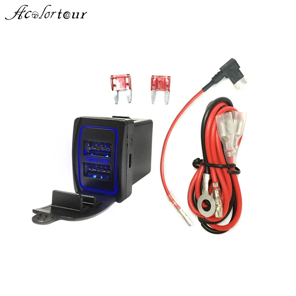 

Car Quick 3 charger for Toyota Highlander Vios Reiz interface power switch center console phone charging adapter fast charge