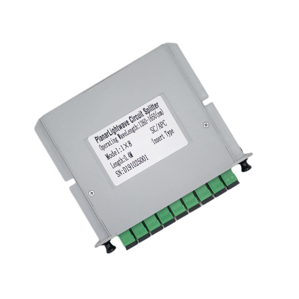 Вставка Тип 1*8 одиночный режим SC-APC FTTH плосковолноводную Lightwave оптический