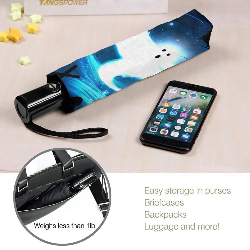 

Automatic Umbrella Bats And Ghost In Forest Night three-fold umbrella women men rain umbrella