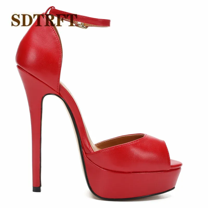 SDTRFT/летние красные танцевальные Босоножки с открытым носком пикантная женская
