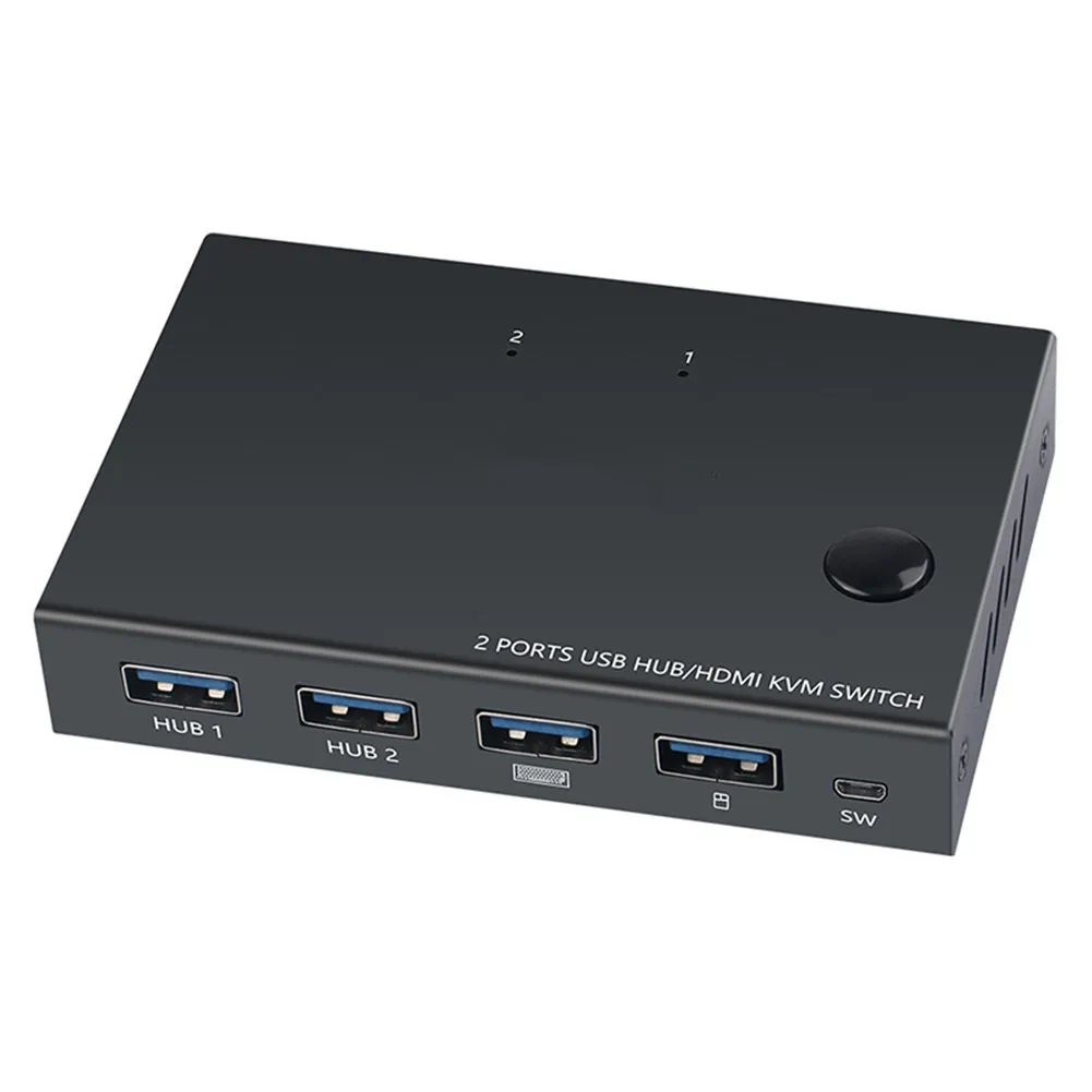 

2 в 1 выход HDMI KVM переключатель коробка видео дисплей 4K USB переключатель сплиттер для 2 ПК обмен клавиатура мышь принтер VDX99