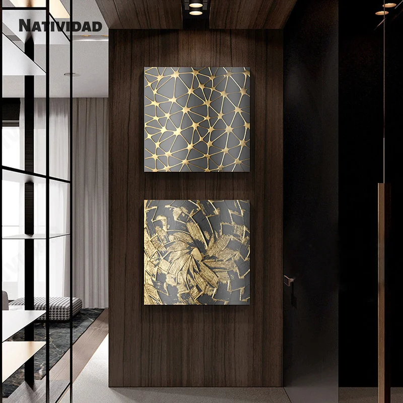 

Gilt Egyptian Pattern Circular Creative Conception Art Waterproof Ink Canvas Painting Living Room Bedroom Decoration Painting