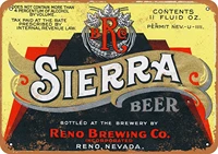 wallcolor 812 metal sign 1933 reno sierra beer vintage look