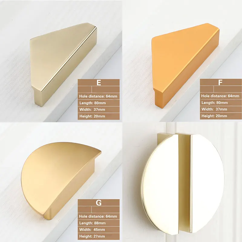 Полукруглая ручка в скандинавском стиле из твердого цинкового сплава матовая