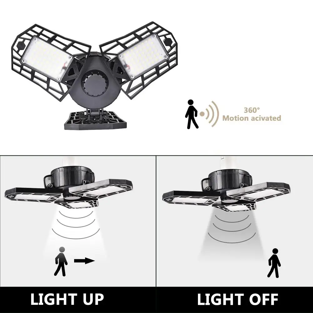 60 Вт светодиодный деформируемый светильник для гаража E27 промышленный цеха