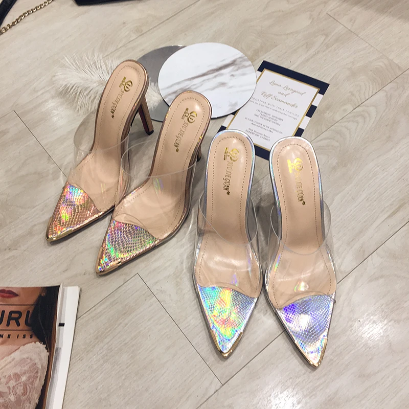 2019 г. Летние женские босоножки на высоком каблуке 11 см украшенные кристаллами