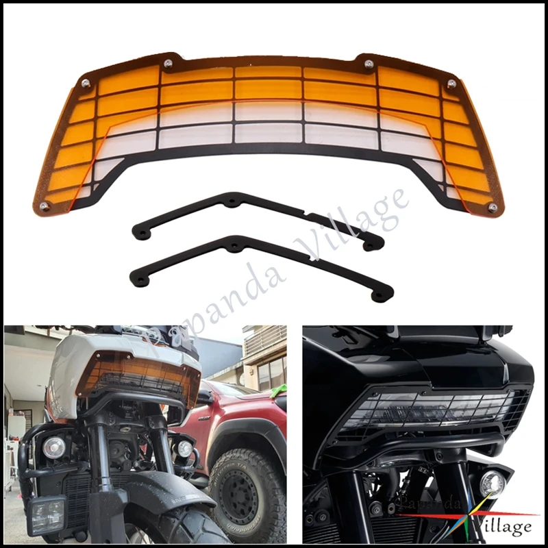 

For Harley PAN AMERICA 1250 S PA1250 PANAMERICA1250 2021 2020 Motorcycle Front Headlight Guard Protective Cover Mask W/ Hardware