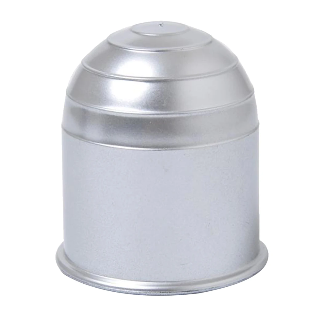 

2 Inch Car Towbar Towball Cap Towing Protective Cover Simple Push-on Silver