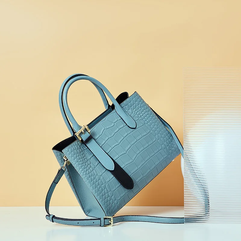 

Женская сумка, вместительная сумка-тоут из натуральной кожи, сумка через плечо с ручками, новинка 2021, модные сумки через плечо для поездок