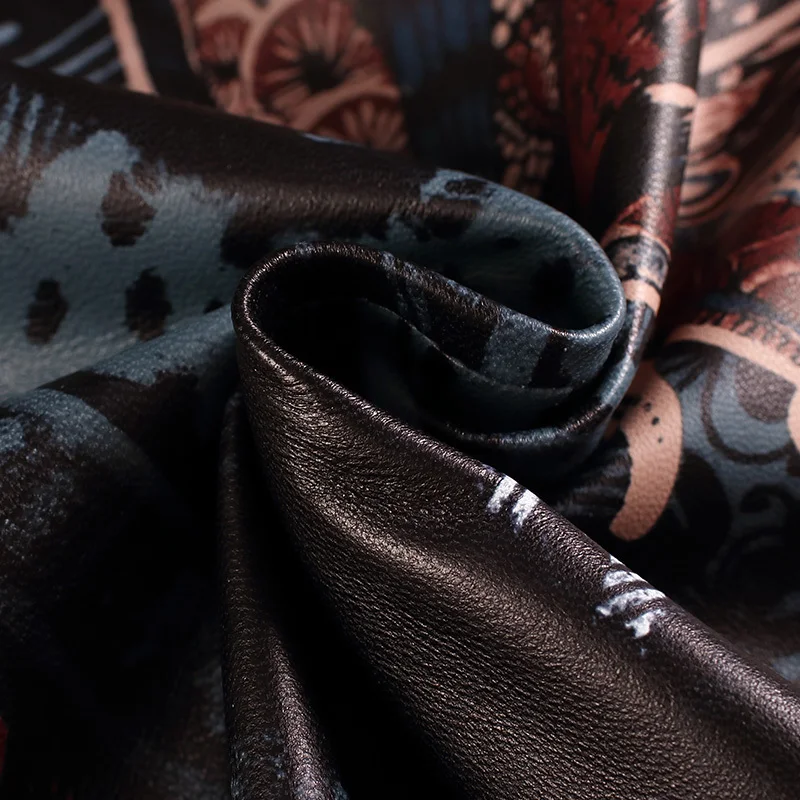 Куртка женская из натуральной кожи с принтом в Корейском стиле весна-осень 2020 YY1718