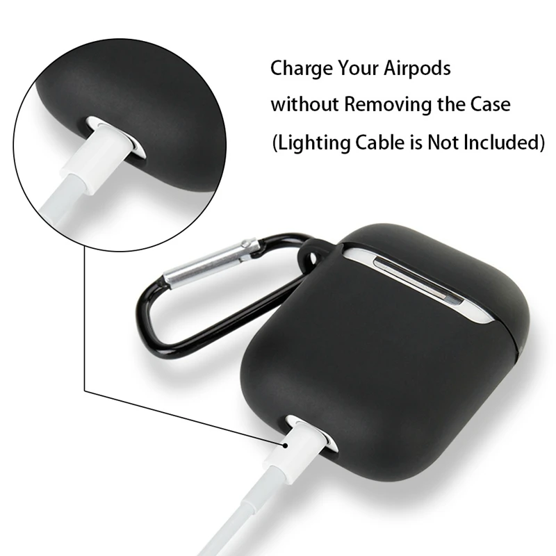 Силиконовый чехол s для Airpods1 защитный наушников Apple Airpods 1 и 2 противоударный |