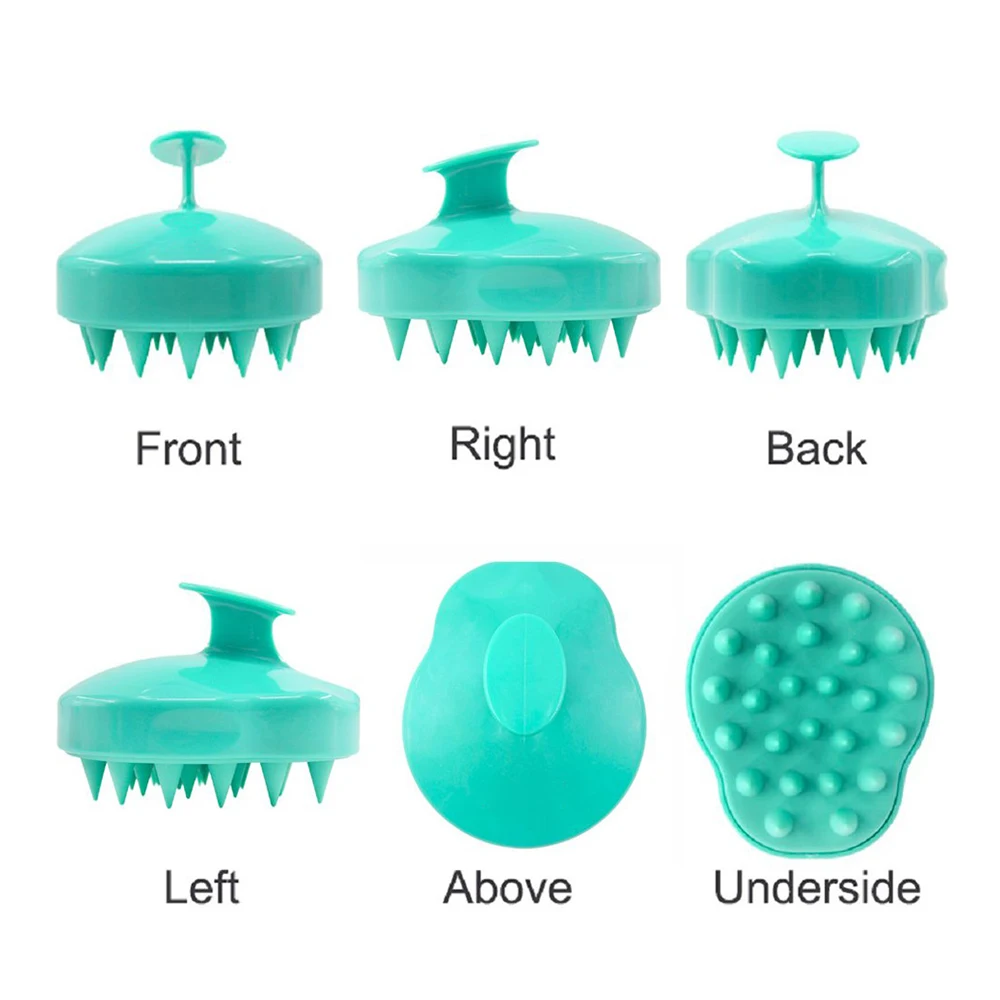 Silicone Handheld Scalp Massage Brush for Shampooing and Showering - Perfect Hair Massager and Cleansing Brush Comb for Bathing and Hair Cleaning image 4