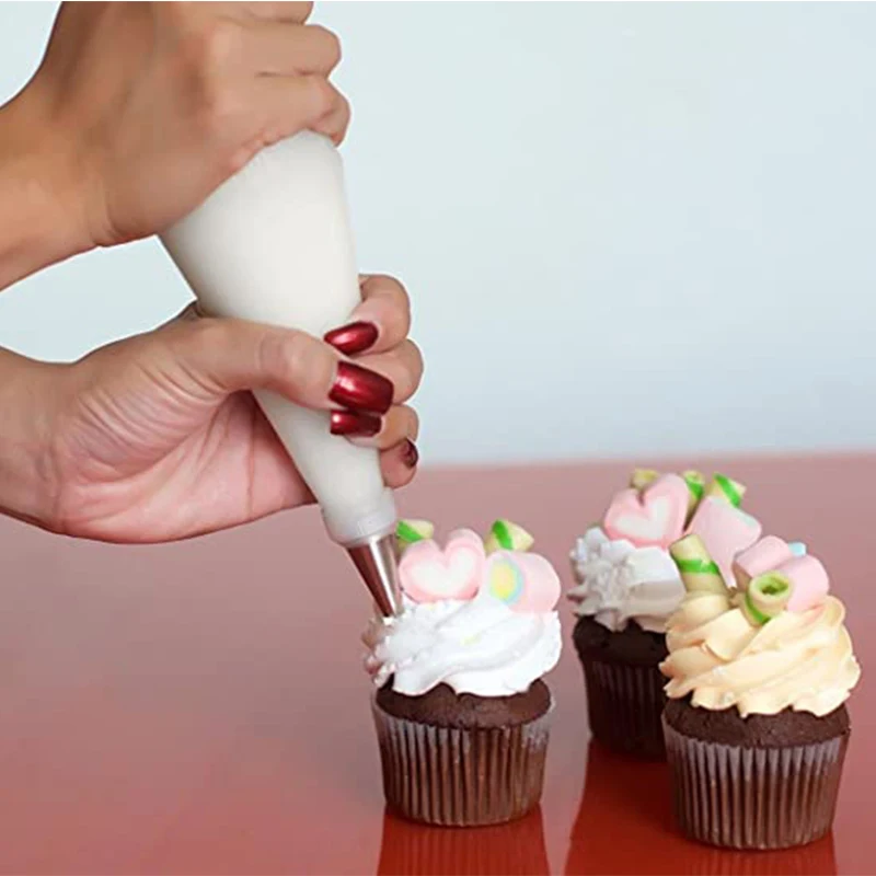 

Piping Pastry Bag Pack of 100 Plastic Disposable Cream Pastry Bag Cake Icing Cupcake Piping Decorating Tool For Baking Supplies