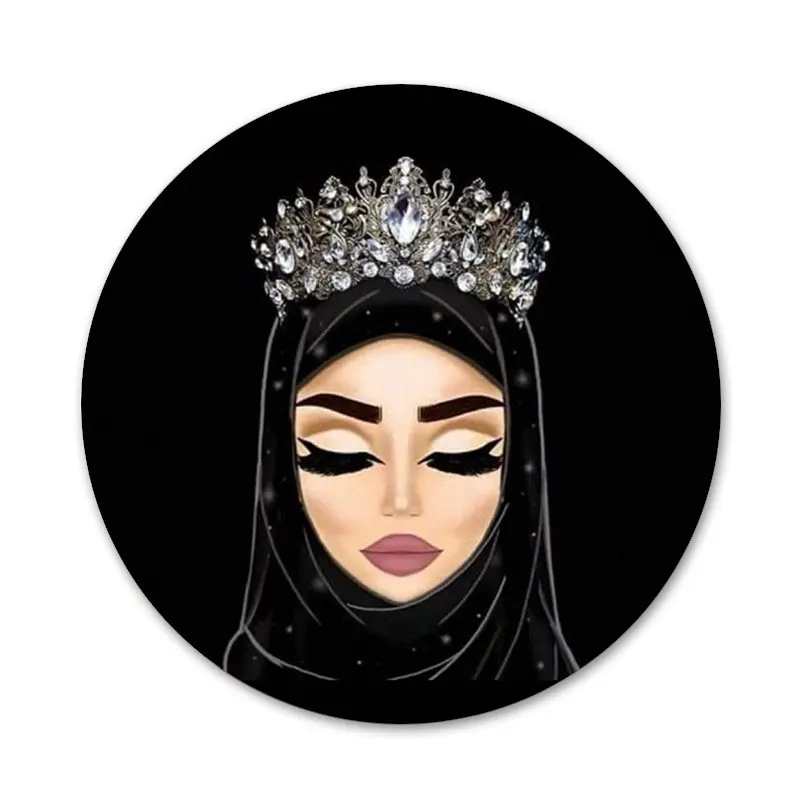 58 мм женщина в хиджаб уход за кожей лица мусульман значок брошь заколка