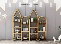 nordic wrought iron shelf floor childrens room bookshelf online celebrity cosmetics storage display shelf decoration rack