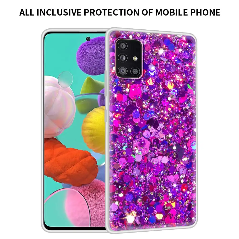 

Bling Glitter Quicksand Case For Samsung Galaxy A51 A71 A21s A31 A41 A12 A72 A32 A52 5G A91 A11 Matte Soft Phone Cover Fundas