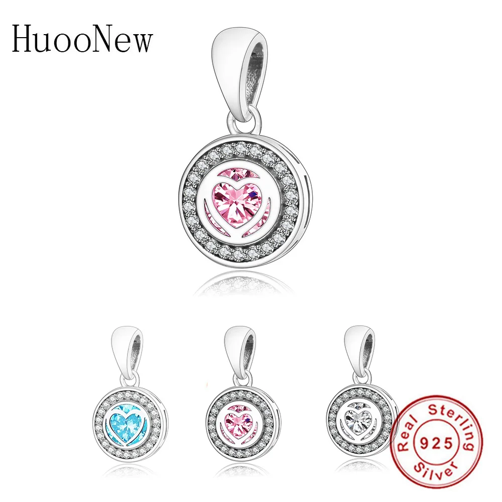 

Подходит оригинальный очаровательный браслет подвеска в виде сердца циркония Хрустальная подвеска с бусинами из камней серебро 925 пробы юв...